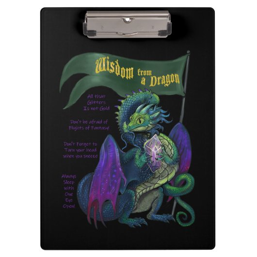 Weisheit aus Drachen Klemmbrett (Vorderseite)