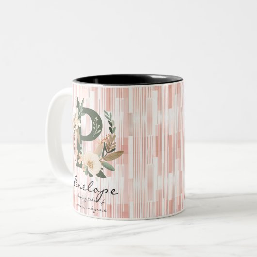 Weisheit Boho Chic Tasse mit Penelope Monogram (Vorderseite Links)