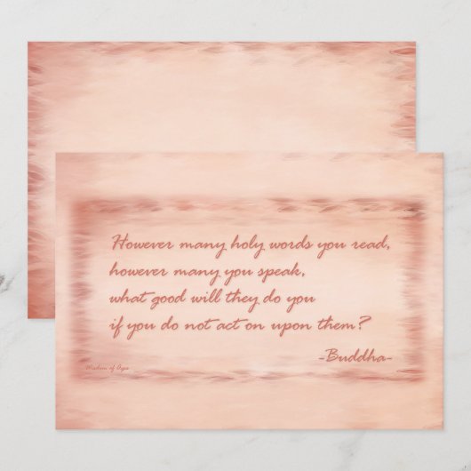 Weisheit Buddhas (Vorne/Hinten)