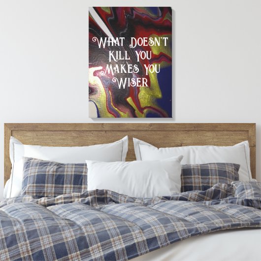 Weisheit Canvas Print Leinwanddruck (Insitu (Schlafzimmer))