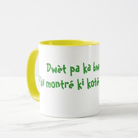 Weisheit der Inseln Tasse (Vorderseite Links)