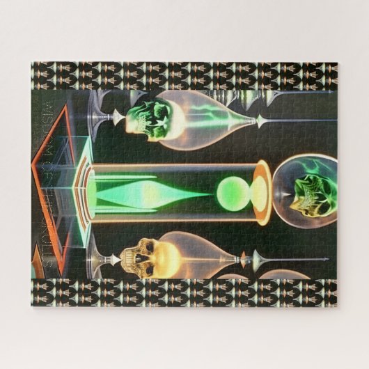 Weisheit der Skulls - AI Fantasy Art Print Sci-Fi Puzzle (Horizontal)