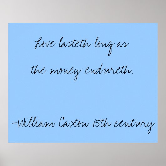 Weisheit des 15. Jahrhunderts - Liebe Poster (Vorne)