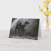 Weisheit des Schwarzen Pferdes Karte (Gelbe Blume)