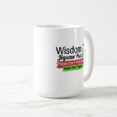 Weisheit einer Puzzle-Tasse Kaffeetasse (VorderseiteRechts)