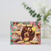 Weisheit eines Hundes - Vintag Postkarte (Stehend Vorderseite)