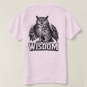 „Weisheit“-Eulen-Grafik-T-Shirt – Vintage-Wissen  T-Shirt