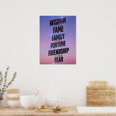 Weisheit Familienfreundschaft - Inspiration Poster (Küche)