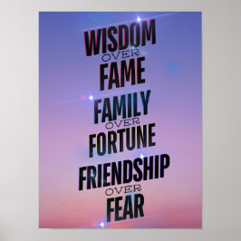 Weisheit Familienfreundschaft - Inspiration Poster