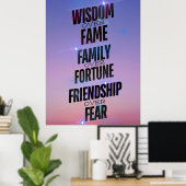 Weisheit Familienfreundschaft - Inspiration Poster (Heimbüro)