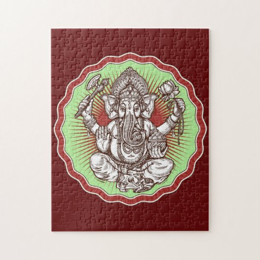 Weisheit Ganapati Indien Hindu Lord Ganesha Elefan Puzzle (Vertikal)