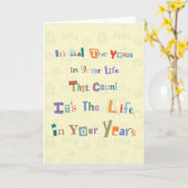 Weisheit Geburtstag Karte (Gelbe Blume)