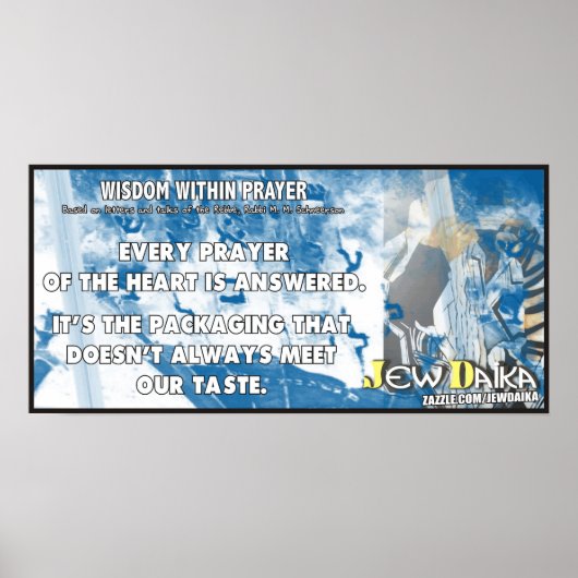 Weisheit im Gebet Poster (Vorne)