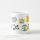 Weisheit in Blasen: bunte Sammlung von Zitaten Kaffeetasse (Mittel)