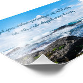 Weisheit Inspirational Blue Waves Fotografie (Ecke)