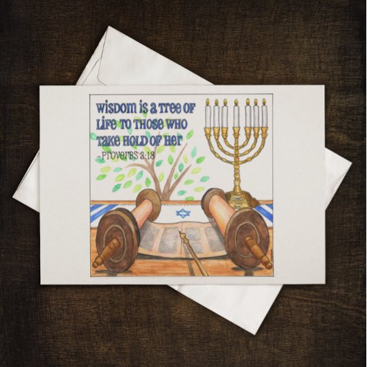 Weisheit ist ein Baum des Lebens Inspiration Postk Postkarte