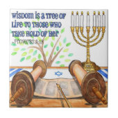 Weisheit ist ein Baum des Lebens - Tile/ Trivet/ S Fliese (Vorderseite)