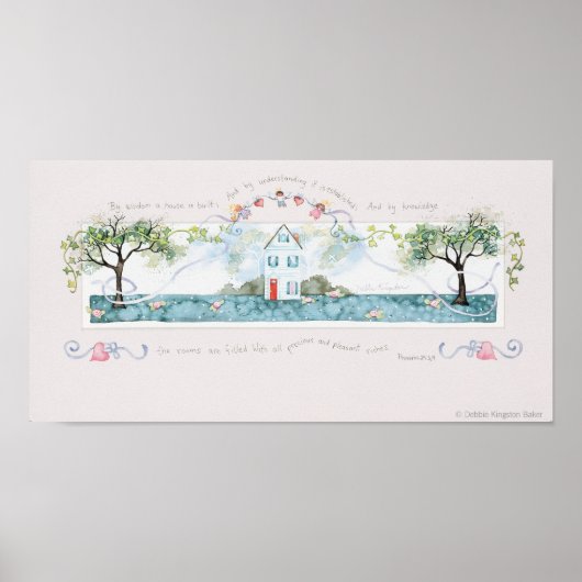 Weisheit ist ein Haus gebaut Poster (Vorne)