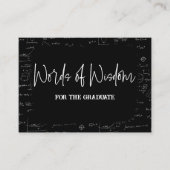 Weisheit mathematischer Abschluss Beratung Begleitkarte (Vorderseite)