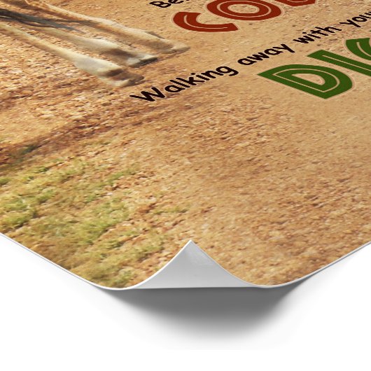 Weisheit, Mut, Würde (Giraffe, Inspiration) Poster (Ecke)