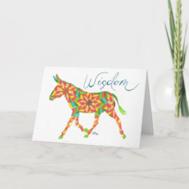 Weisheit Quilt Mule von Sherry Jarvis Faltkarte Karte