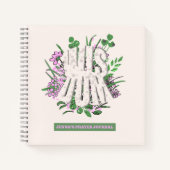 Weisheit Rosa Blume und Blätter Typografie Notizblock (Vorderseite)