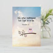 Weisheit - Sprichwörter 10:19 Karte (Stehend Vorderseite)