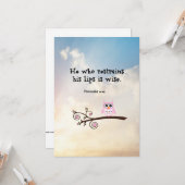 Weisheit - Sprichwörter 10:19 Karte (Vorderseite/Rückseite Beispiel)