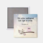 Weisheit - Sprichwörter 10:19, Magnet (Vorderseite/Rückseite)