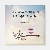 Weisheit - Sprichwörter 10:19, Magnet (Vorne)