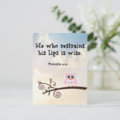 Weisheit - Sprichwörter 10:19 Postkarte (Stehend Vorderseite)