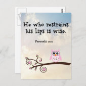 Weisheit - Sprichwörter 10:19 Postkarte (Vorne/Hinten)