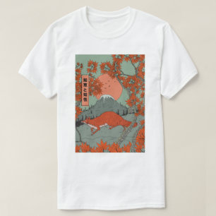 Weisheit und Intelligenz Vintage japanische Fuchs- T-Shirt
