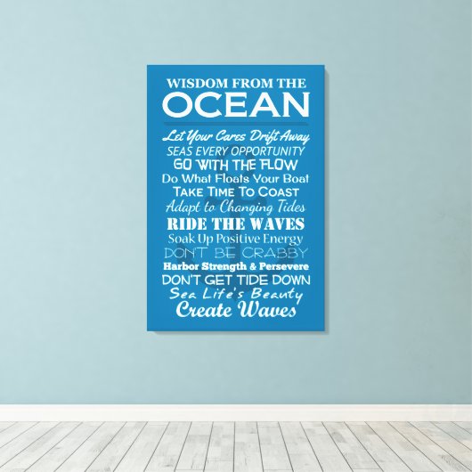 Weisheit vom Meer Leinwanddruck (Insitu (Holzboden))