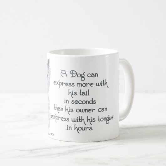 Weisheit - Wagender Schwanz oder Zunge? Kaffeetasse (VorderseiteRechts)