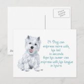 Weisheit - Wagender Schwanz oder Zunge? Postkarte (Vorne/Hinten)