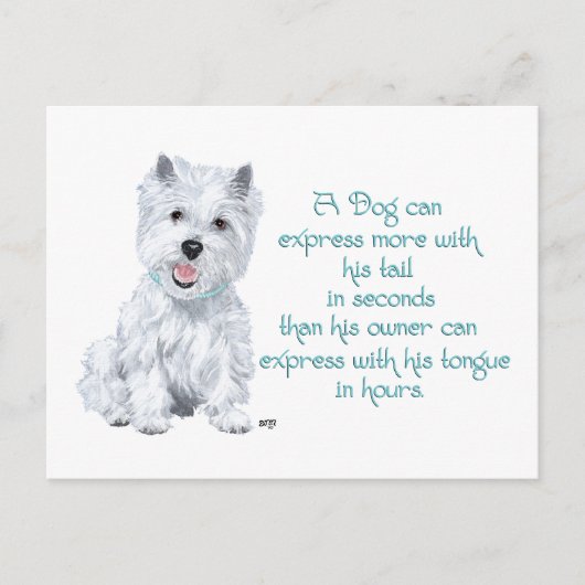 Weisheit - Wagender Schwanz oder Zunge? Postkarte (Vorderseite)