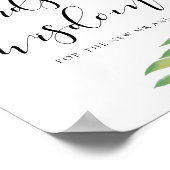 Weisheit Watercolor verlasse Hochzeitszeichen Poster (Ecke)