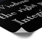 Weisheit weiß - Kunstdruck Poster (Ecke)