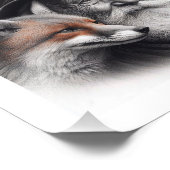 Weisheit & Wild: Ältere Menschen mit Fox Wall Art Fotodruck (Ecke)