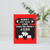 Weisheit Zehnenextraktion wird gut Karte (Stehend Vorderseite)