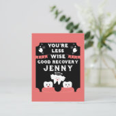 Weisheit Zehnenextraktion wird gut Karte (Stehend Vorderseite)