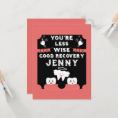 Weisheit Zehnenextraktion wird gut Karte (Vorderseite/Rückseite Beispiel)