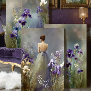 Weisheits-Muse violettes Iris-Ballkleid-Set Vintag Geschenkpapier Set