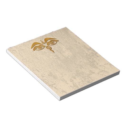 Weisheitsaugen Gold Notizblock (angewinkelt)