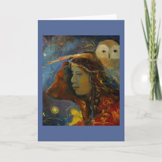 Weisheitskraft Bärenkarte Karte (Vorderseite)