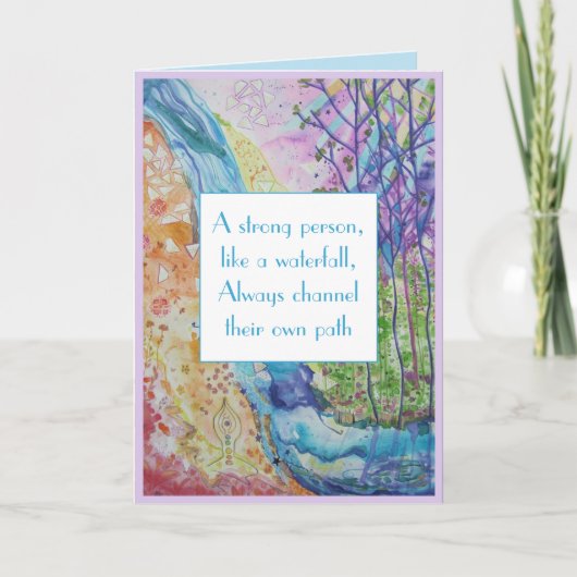 Weisheitskraft Wellness Inspirationskarte Feiertagskarte (Vorderseite)