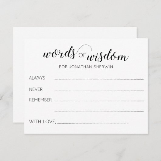 Weisheitsratgeber für den Abschluss des Absolvente (Vorne/Hinten)