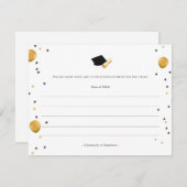 Weisheitsratschläge für Absolventen/Studierende Sp Mitteilungskarte (Vorne/Hinten)