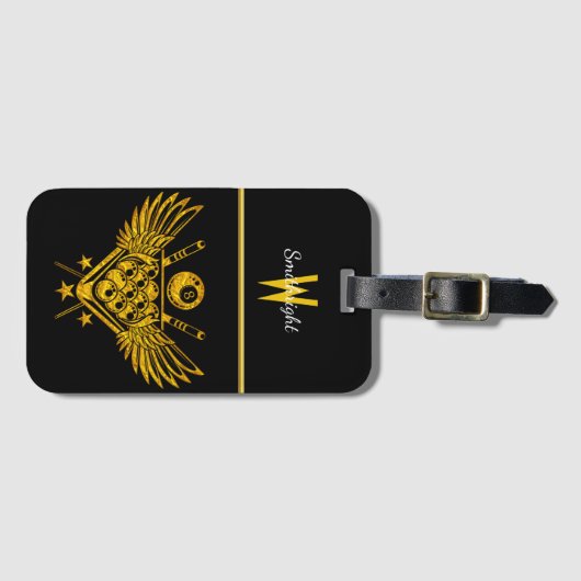 Weisheitsrichtlinien zur Billiards-Strategie Gepäckanhänger (Vorderseite (Horizontal))